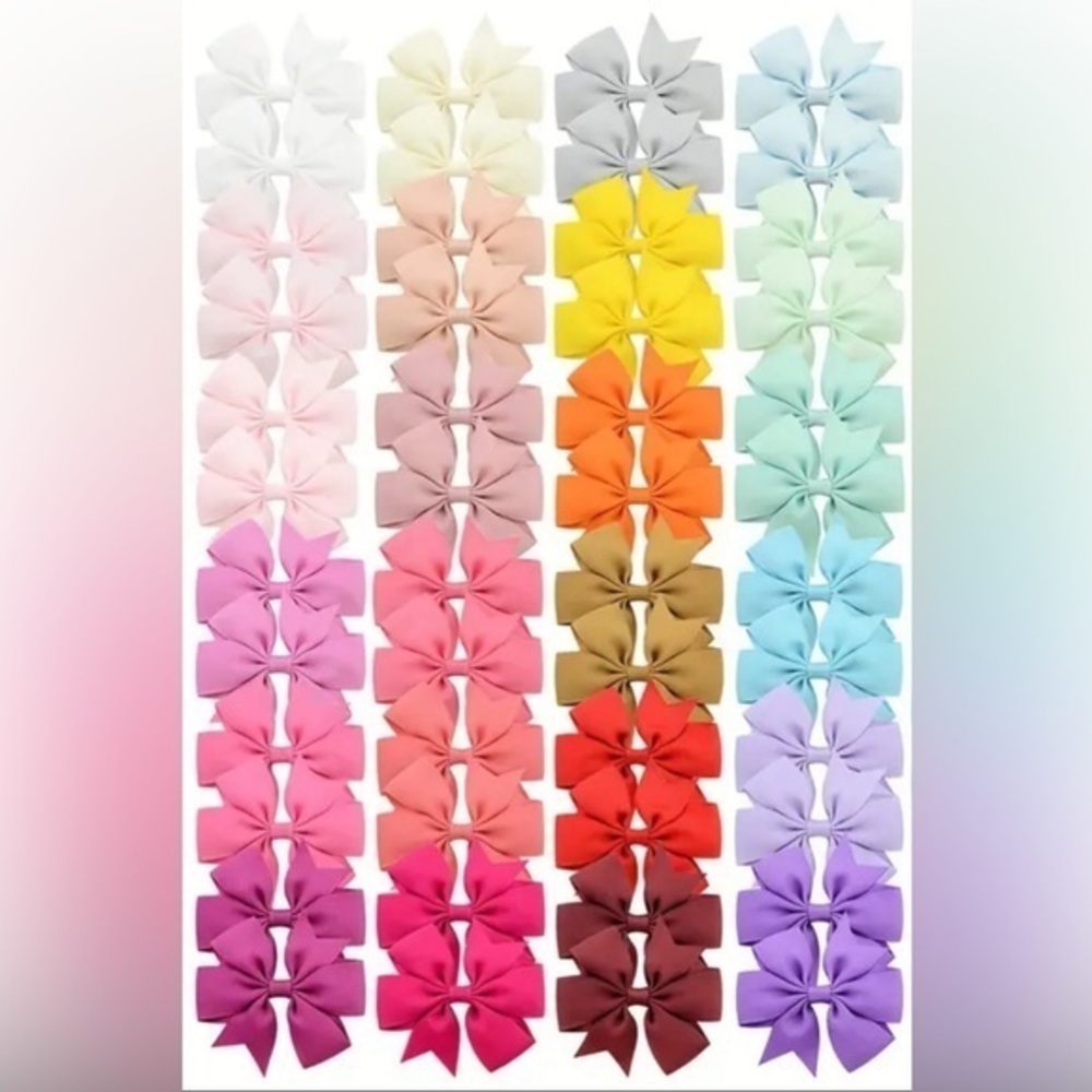 10 pcs bow clip set- girl accessories- random pick of 10 colors